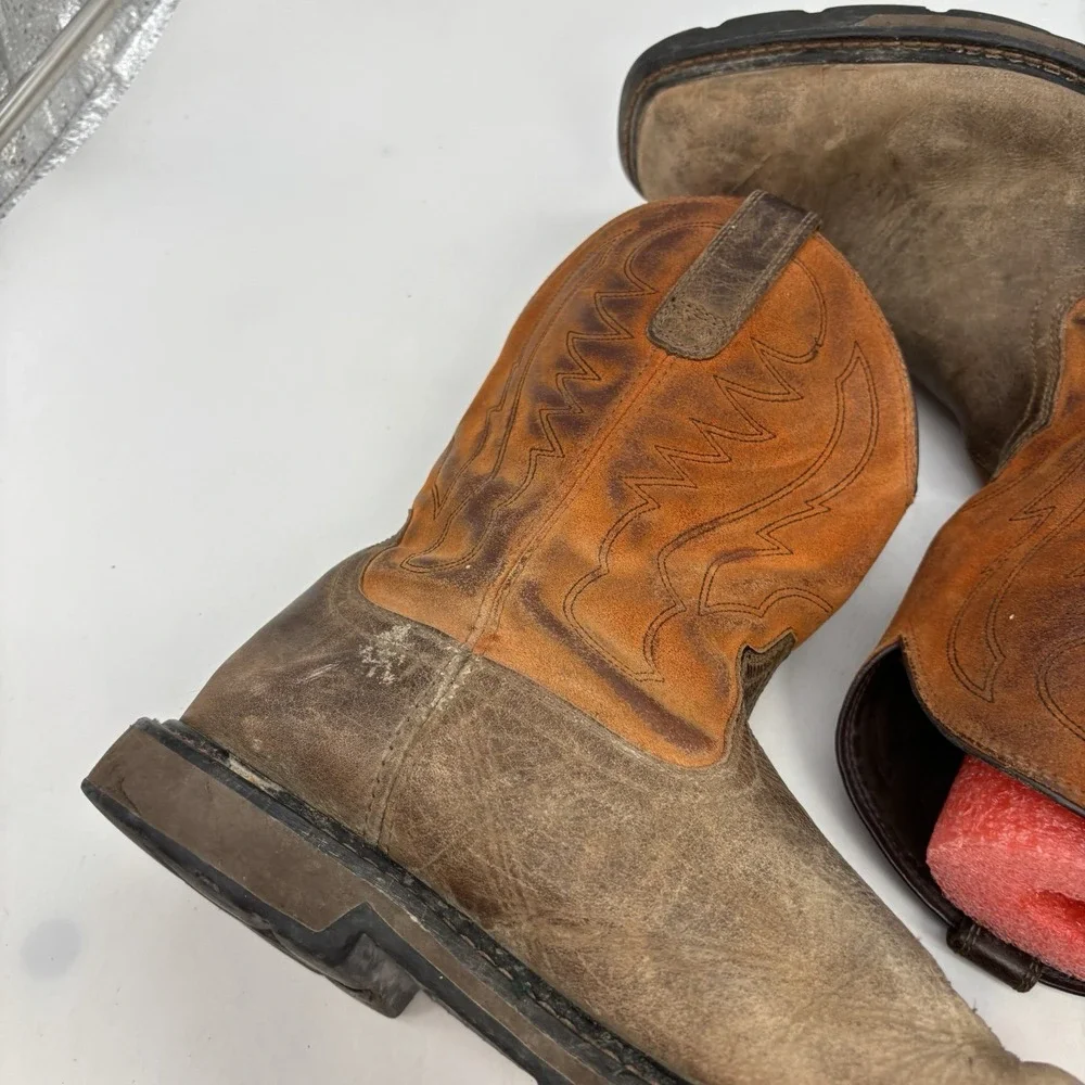Ariat Work Boots Mens 10.5 Hog XT Patriot Comp Toe ASTM F2413-18 Distressed